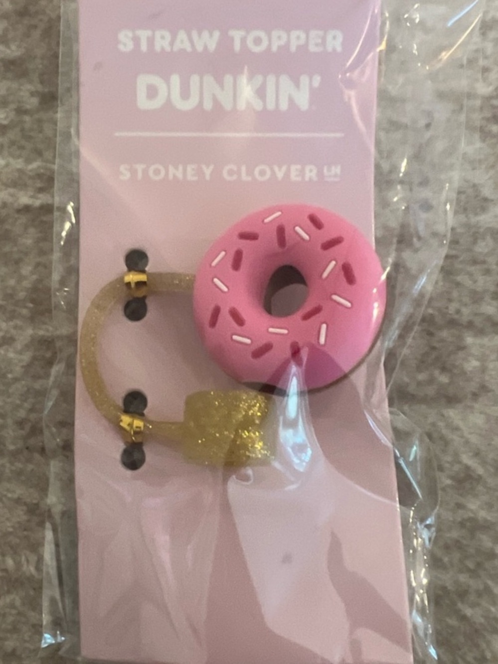 NWT | Stoney Clover Lane X Dunkin' Donuts Pink Donut Straw Topper